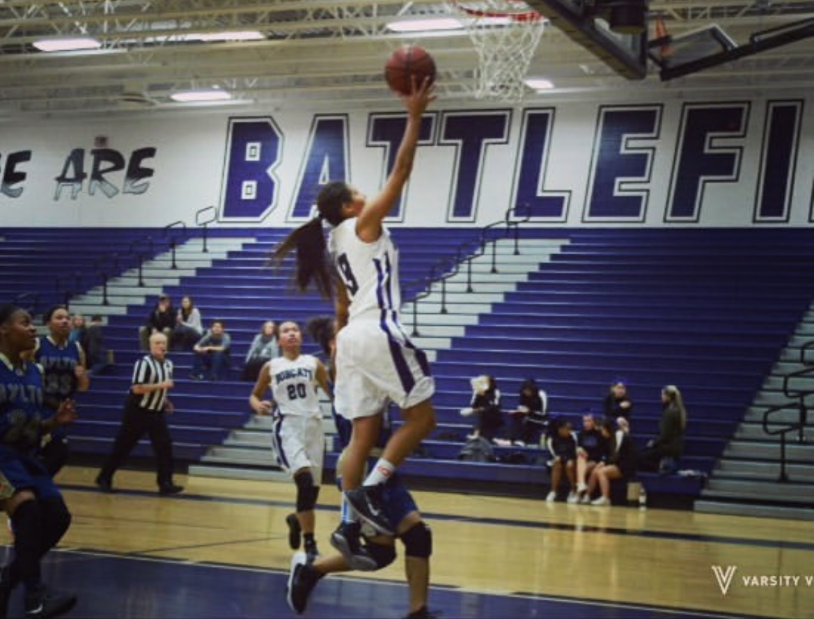 IMG_2098 Diana Scoring a Layup In her HS game
